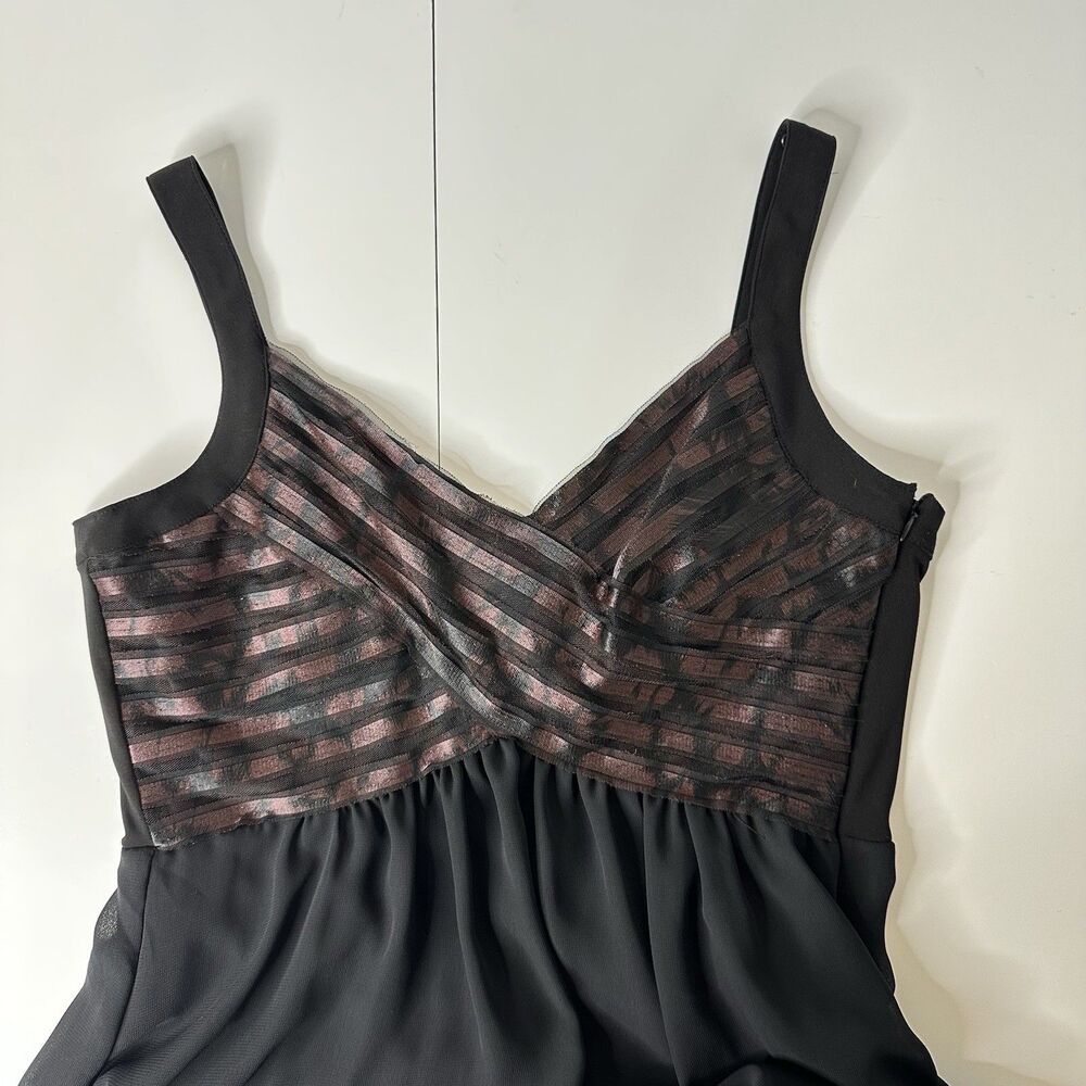 Whimsigoth Black Mesh Maxi Dress Sz 14 Dark Romantic Witchy Formal Robbie Bee - Picture 13 of 16